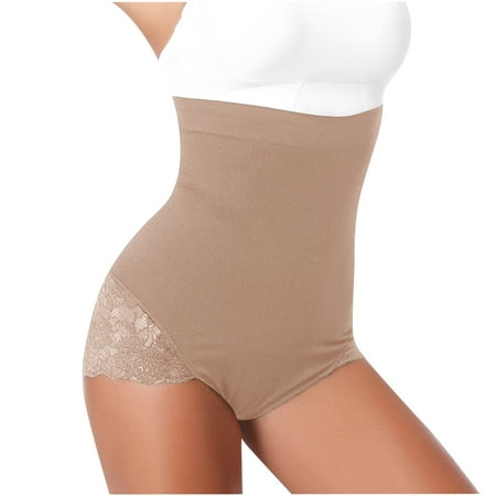 HAiming High Waisted Shapewear Panties for Women Seamless Lace Butt Lifting Body Shaper Underwear Girdle Panty Ladies Clothes