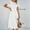 White, variant on Women Summer Solid Color Casual Round Neck Short Sleeve Hollow Dress Womens Outfits Summer