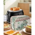 thumbnail image 4 of Eucalyptus Trucks Toaster Cover 4 Slice, Large Kitchen Appliance Covers, Spring Rustic Floral Wooden Burlap Toaster Oven Cover with Loop, Bread Machine Cover Polyester Dust Cover Protection, 4 of 4