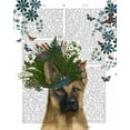 thumbnail image 2 of Fab Funky 20x24 White Modern Wood Framed Museum Art Print Titled - German Shepherd Milliners Dog, 2 of 4