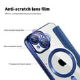thumbnail image 5 of Cutyskin for iPhone 14 Flip Wallet Case, Built-in Camera Lens Protector [Compatible with MagSafe] Plating Transparent Business PU Leather RFID Blocking Credit Card Slots Phone Case,Darkblue, 5 of 7