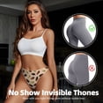 thumbnail image 4 of Thongs for Women - Brown Beige Chocolate Print No Show Seamless Womens Thongs Underwear, Breathable G String Thongs for Women, Ladies Stretch Low Rise Thong Bikini Panties Briefs, 4 of 5