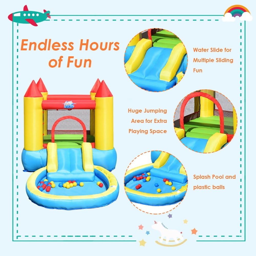 Aimee Lii Inflatable Kids Slide Bounce House with 580w Blower, Kids Bounce House for 5-12