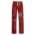thumbnail image 6 of Hearthz Christmas Women's Pajama Bottoms Winter Wide Leg Womens Pajama Bottoms Fall Drawstring Women's Lounge Pants, 6 of 7