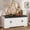 White, variant on PYY 45" 4-Door Shoe Storage Bench with 2-Tier Shelf & Thick Padded Cushion – Soft Seating Entryway Bench for Hallway – Gray