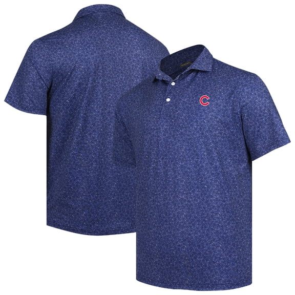 Men's Navy Chicago Cubs Tahoe Print Polo