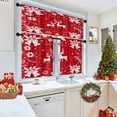 thumbnail image 3 of Christmas Deer Snow Kitchen Curtains with Valance and Tier Sets 36 Inch, 3 Pieces Snowflake Tree Rod Pocket Drapes Window Treatment Curtains for Kitchen Over Sink Bed Room Decor, 3 of 6