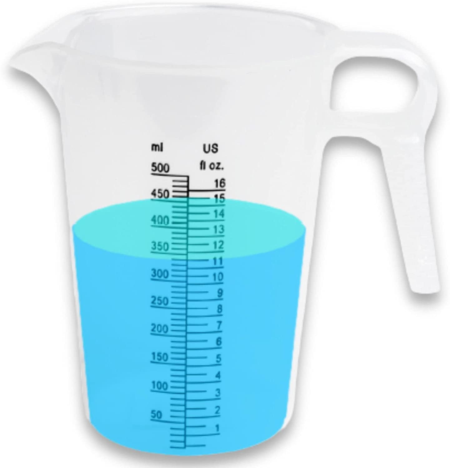 Xuhal 6 Pieces Plastic Measuring Pitcher Measuring Cup 6 Sizes Mixing  Pitcher Measuring Bottle Measure Containers Measuring Jug with Handle and  Spout
