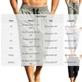 thumbnail image 3 of SeCaotees Men’s Capri Casual Pants, Elastic Waist Relaxed Fit Lightweight Breathable Cropped Bottoms with Hand Pockets for Summer Daily Wear Dark Gray,XXXXL, 3 of 9
