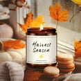 thumbnail image 2 of Fall Candle | Harvest Season Scented Soy Candle - Autumn Aromatherapy Jar Candles for Home, 7 oz - Fall Gifts for Men and Women, 2 of 7