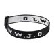 thumbnail image 2 of Pulsera con estampado de letras en jacquard y correa para la muñeca, pulsera unisex WWJD, pulsera ajustable, 2 of 6