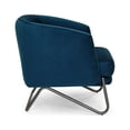 thumbnail image 4 of Herval Upholstered Modern Arm Chair in Dark Blue with Metal Legs, 4 of 9