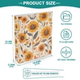 thumbnail image 3 of FORMRS 3 Ring Binder with Pockets 1.5" D-Rings Clip Board 200 Sheets Capacity, Watercolor Sunflowers and Leaves, 3 of 8