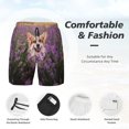thumbnail image 5 of Fotbe Dog in Lavender Flowers Men’s Swim Trunks Quick Dry Swim Shorts Board Shorts with Mesh Lining-XX-Large, 5 of 9