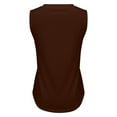 thumbnail image 5 of MESSUEN Sleeveless Tank Tops Tank Top for Women Loose Fit V-neck Raglan T Shirt Print Vest 2025 Loose Casual V Neck Shirt Flowing Top Women's Tops Womens Blouses Brown 2XL, 5 of 5