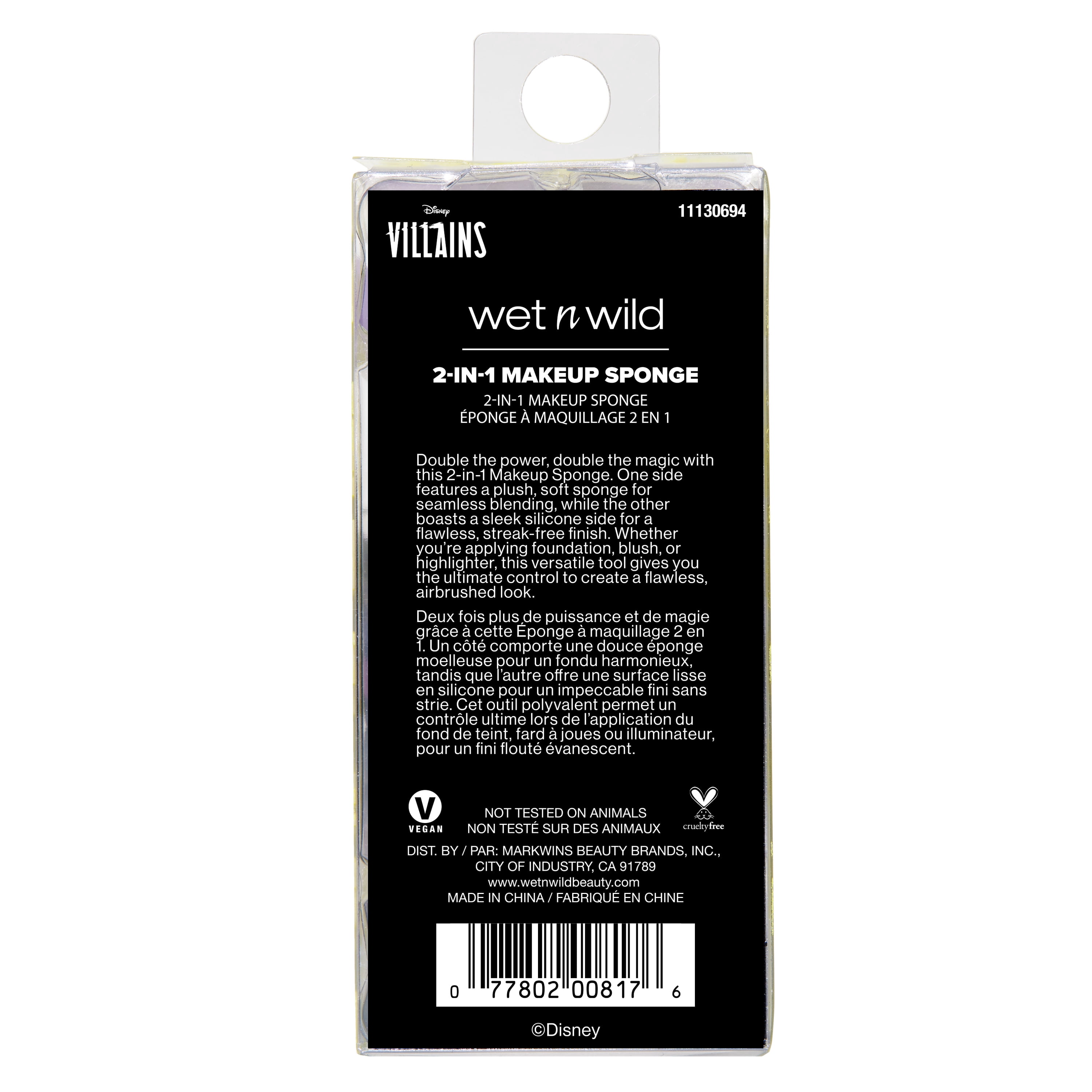 Wet n Wild Disney Villains, Maleficent, 2-In-1 Black Teardrop Makeup Sponge