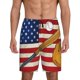 thumbnail image 1 of Fotbe American Flag And Baseball Pantalones Cortos de Pijama para Hombre, Ropa de Dormir, Pantalones de Pijama Cortos para Hombre-3X-Large, 1 of 6