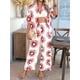 thumbnail image 4 of Conjunto de 2 Piezas de Chándal de Verano para Playa con Camisa de Corta y Botones para Mujer, Top Estampado, Pantalones Cortos de Descanso Girasol S, 4 of 9