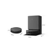 ECOVACS DEEBOT T90 PRO OMNI Robot Vacuum and Mop, 30,000Pa Suction, Instant Self-Cleaning OZMO Roller Mop