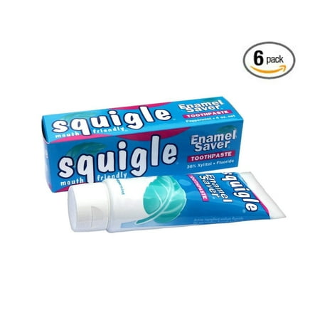 Squigle Canker Sore Toothpaste - Enamel Saver - Helps Prevent Canker Sores (Six - 4 OZ
