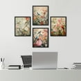 thumbnail image 3 of PixonSign Framed Wall Art Chinoiserie Bird and Flower Vintage Asian Inspired Floral Illustrations Posters, Set of 4 Multicolor Nature Wilderness Canvas Prints for Home Decor - 11"x14" Black, 3 of 5