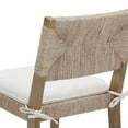 thumbnail image 3 of Nathan James Beacon Boho Dining Chair Set of 2, Boucle Dining Chair with Seagrass Accent and Solid Wood Legs, Cream Boucle/Light Brown, 3 of 4