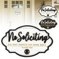 thumbnail image 2 of No Soliciting Sign for House Door - 2 Pack Do Not Knock or Ring Doorbell Signs, Hanging Front Door Signs for Home and Office, Clear No Solicitors Sign with Bold Text (Black/White, 9x14 CM), 2 of 7