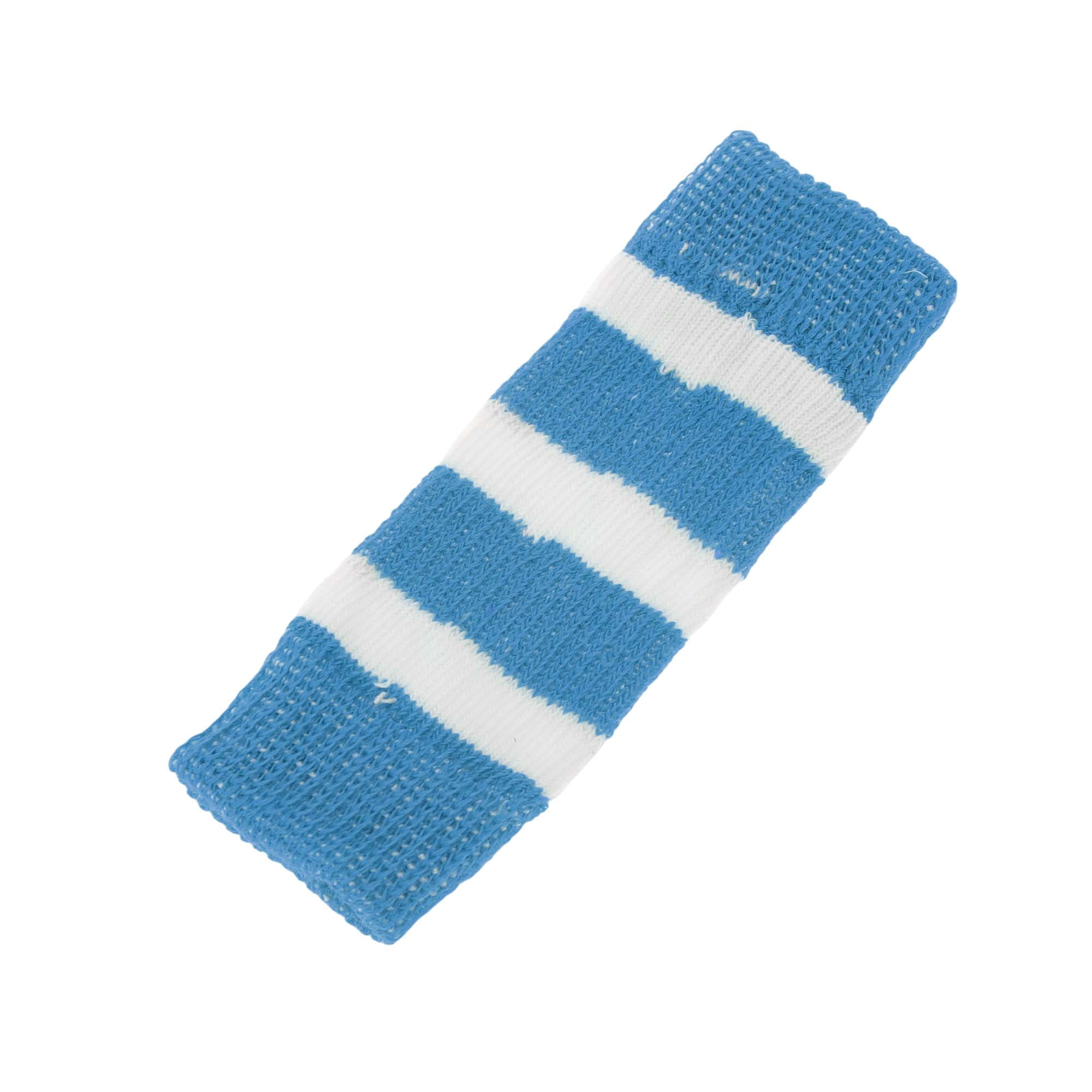 Unique Bargains Pack of 4 Dog Soft Knitted Socks Joint Protection Blue White M