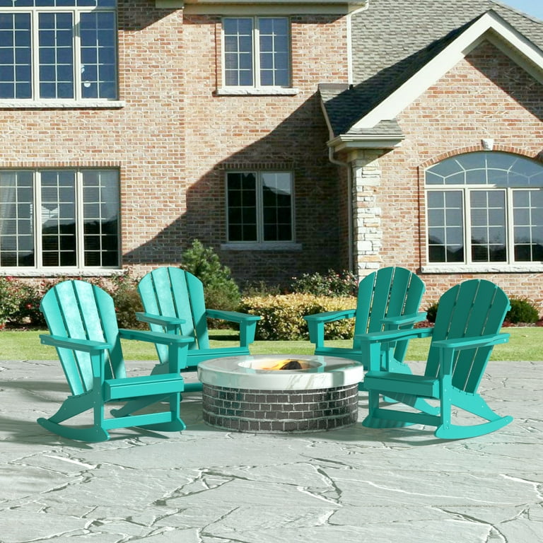 Turquoise plastic sale adirondack chairs