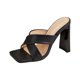 thumbnail image 2 of Sandalias con cinturón cruzado sólido para mujer, zapatos de tacón grueso súper alto de verano, pantuflas sexis a la moda Wmkox8yii  ytu1055, 2 of 7