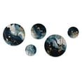 thumbnail image 2 of Designart "Liquid Aesthetics Blue and White I" Abstract Liquid Ink Metal Wall Art Set of 5 Piece, 2 of 5