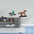 thumbnail image 2 of Figura de pájaro de madera para colgar en la pared, diseño de caballo, resina, hecha a mano, ideal para sala de estar y dormitorio., 2 of 8