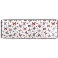 thumbnail image 5 of Dreamtimes Watercolor Butterflies Unique Hallway Runner Rug 2'x6' Kitchen Rug with Rubber Backing Red Blue Insects Non Slip Entryway Rug Runner Washable Soft Area Rug for Hallway Bedroom Kitchen Decor, 5 of 6