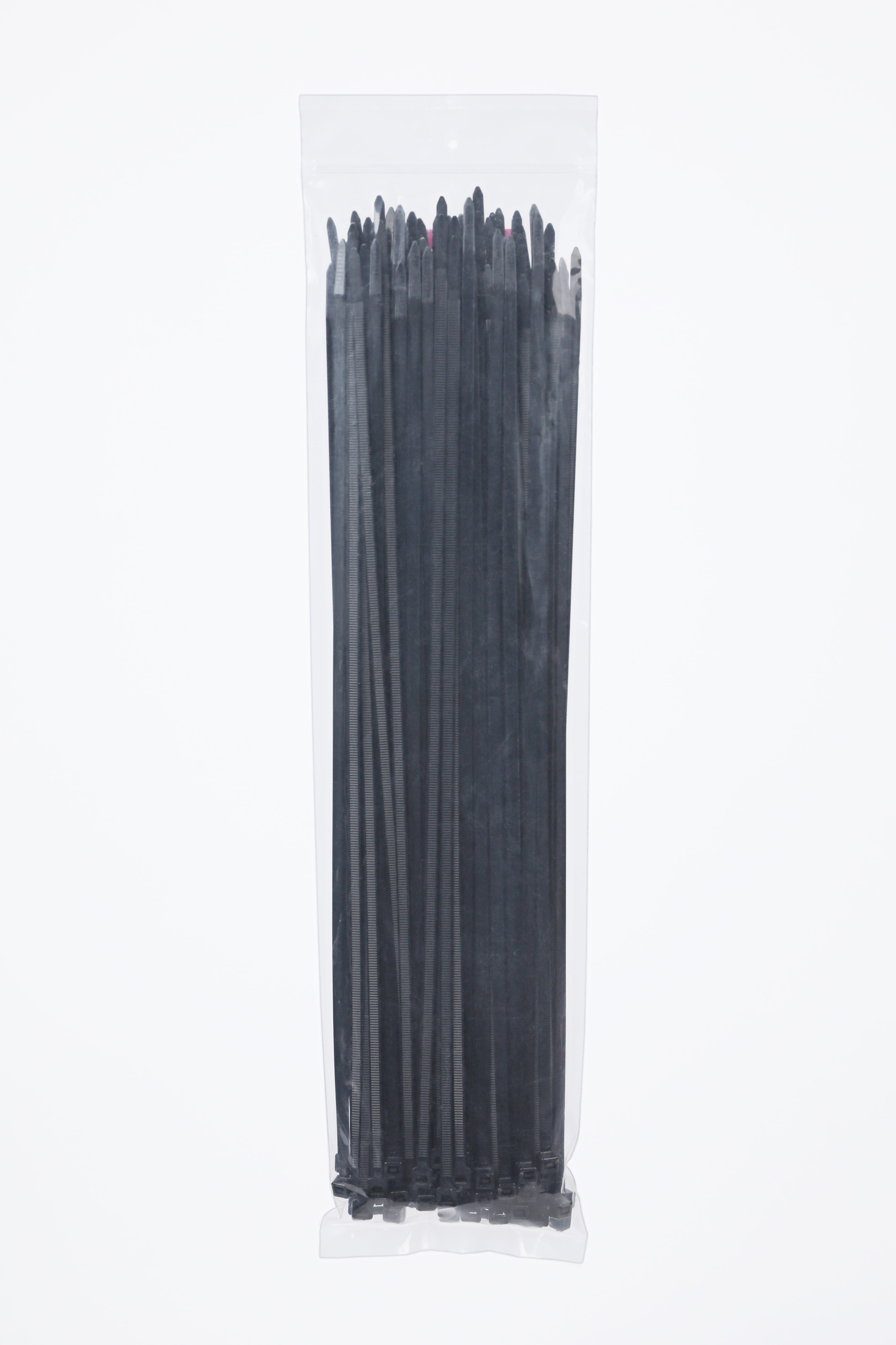Hyper Tough 11 inch Cable Tie Uv Black 100Pcs