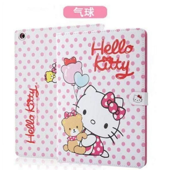 Y2K Hello Kitty Sanrioed Cartoon Pu Ipad Case for Ipad Pro9.7 2017 2018 Mini12345 All Inclusive Cover Anti-Fall Student Gift FGS