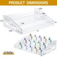 thumbnail image 2 of AIHSUMC 2 Pcs Perfume Organizer Stand, 3 Tier Acrylic Display Risers with Decorative Secure Fences, Tool-free Assembly, Clear Acrylic Shelf Risers for Cologne Cosmetic Dessert Cupcake for Countertop, 2 of 7