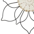 thumbnail image 4 of DecMode White Metal Floral Wall Decor (2 Count), 4 of 10