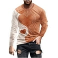 thumbnail image 2 of Blusas y camisas de manga larga y cuello redondo para hombre, camisetas casuales con estampado de moda y cuello redondo, blusas de licra de manga corta para hombre., 2 of 5