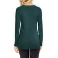 thumbnail image 4 of Fancyglim Women T Shirt Long Sleeve Crew Neck Tee Tops(Green M), 4 of 8