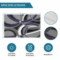 thumbnail image 6 of Blue Geometric Placemats Set of 6, Grey Vintage Neutral Abstract Striped Art Placemats for Dining Table, Place Mats for Kitchen Tabletop, Waterproof Wipeable Dining Table Mats Set, 6 of 9