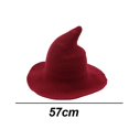 thumbnail image 2 of Sombrero de bruja para mujer compatible con Halloween, sombreros de lana, ala ancha, gorro de punto, para fiestas y uso diario, 2 of 5