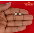 thumbnail image 3 of King of Bling's 10K Real Yellow Gold with 0.10CT Real Diamonds Men's /Womens stud Square Earring, 3 of 12