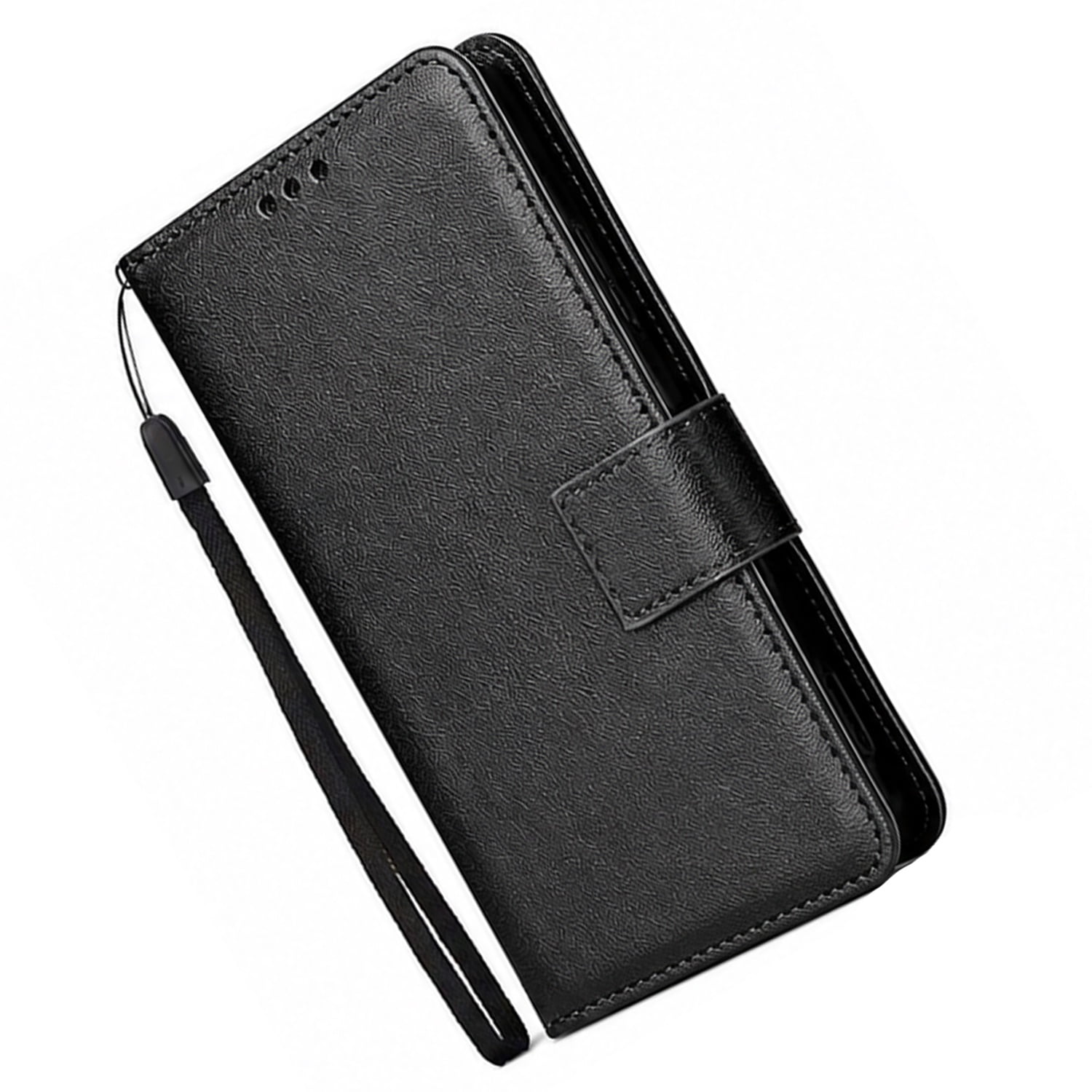 Leather Wallet Case with Card Slot for iPhone 17 Pro Max - Black