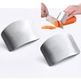 thumbnail image 1 of Finger Guards For Cutting, 2PCS Kitchen Tool Stainless Steel Finger Guard Finger Protector, Avoid Hurting When Slicing and Dicing Kitchen Safe Chop Cut Tool, 1 of 7