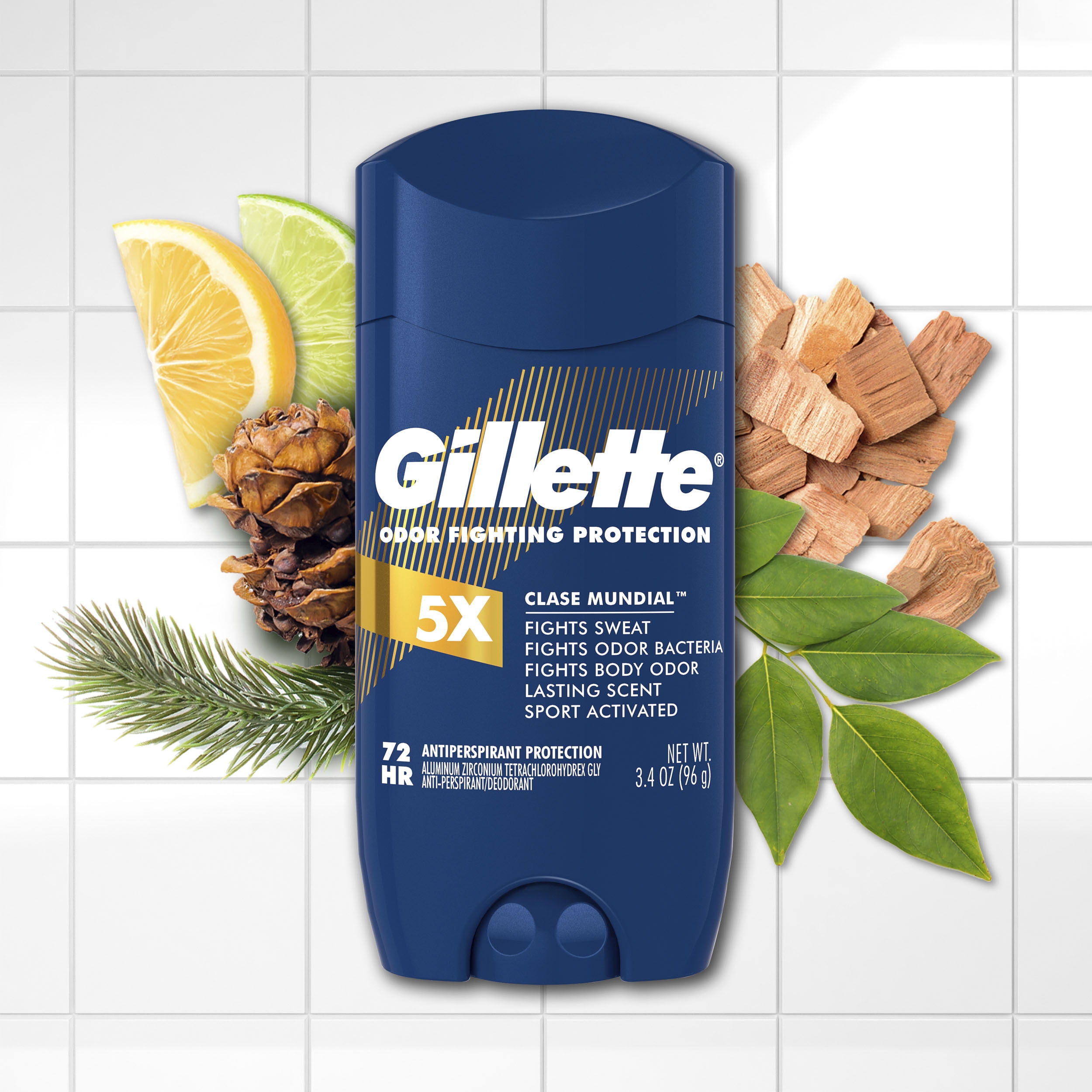 Desodorante barra Clear Gel Gillette Antibacterial 82gr — Perfumería La  Mundial