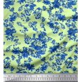 thumbnail image 1 of Soimoi Tissu en Velours Feuilles & Floral Imprimé Artistique au Mètre 58 Pouces de Large, 1 of 1