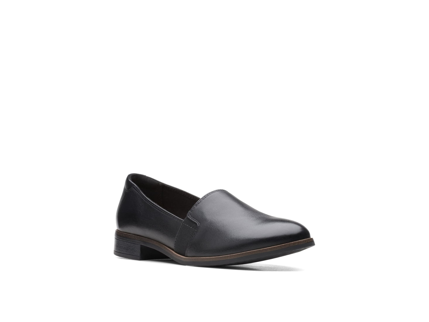 Clarks Women's Collection Trish Diva Flat Shoes Women's, black leather, Size 9.5