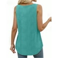 thumbnail image 5 of MOSHU Summer Tank Tops for Women V-neck Sleeveless Shirts Pleated Front Tops, 5 of 9