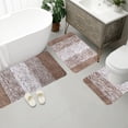 thumbnail image 7 of Honeeladyy Bathroom Rugs Sets 3 Piece, Soft Absorbent Microfiber Bath Mats and U-Shaped Contour Toilet Rug, Plush Shaggy Bath Mat Set for Bathroom (15.7"x23.6"+15.7"x19.6"+16.5"x14.9", Brown), 7 of 7