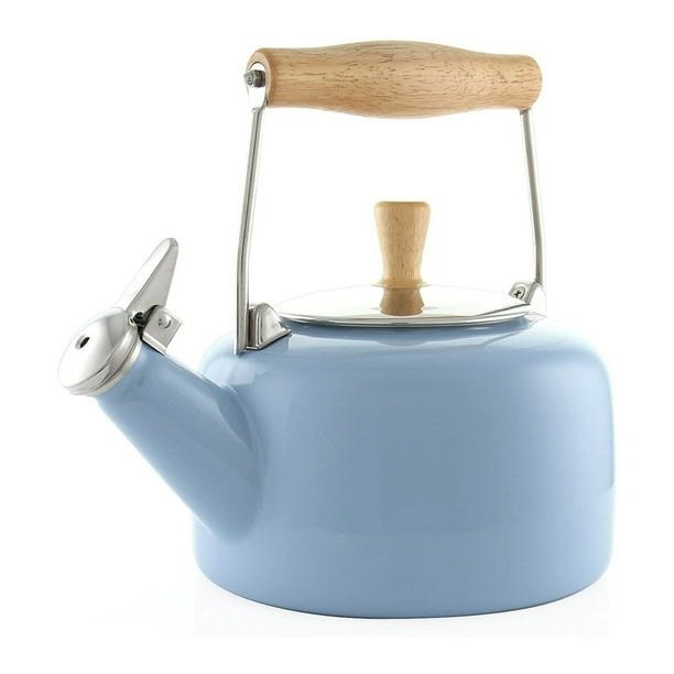 Chantal 1.4Quart EnamelonSteel Sven Tea Kettle w/ Wood Handle